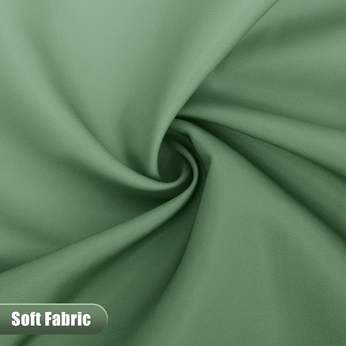 OLANLY Luxury Sage Green and White Ombre Shower Curtain Sets with 12 Hooks, Waterproof and Washable Decorative Shower Curtains for Bathroom, 72x72 Inches
