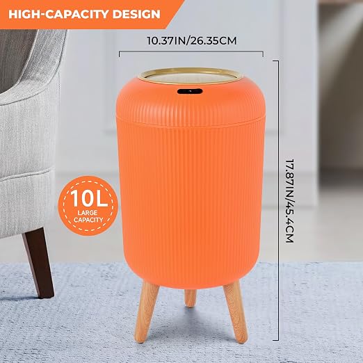 Pukomc Smart Sensor Wastebasket, Convenient and Hygienic Easy to Use | Technology Sensor Waterproof Wastebasket Plastic Trash Can for Kitchen, Bathroom, Bedroom, Living Room, Office and Outdoor