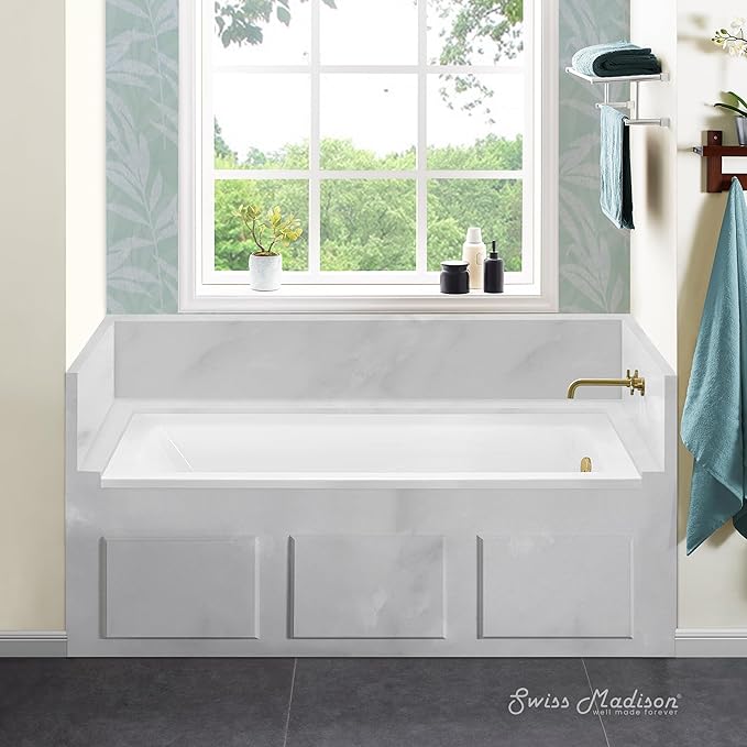 Swiss Madison Voltaire 60" x 30" Right-Hand Drain Alcove Bathtub