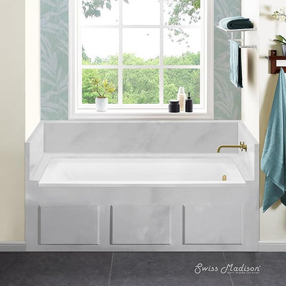 Swiss Madison Voltaire 60" x 30" Right-Hand Drain Alcove Bathtub