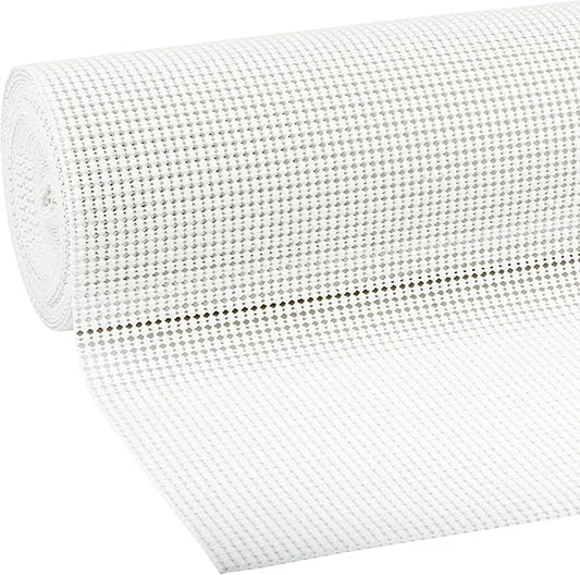 EasyLiner Select Grip Shelf Liner - Easy to Install & Cut to Fit - Non Slip, Non Adhesive, Drawer Shelf & Cabinet Liner for Kitchen, Bathroom, Pantry Cupboards - 12in. x 24ft. - White