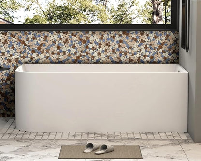 Yosemite Matte Pebble Stone Tiles for Shower Floor Bathroom Mosaic Tile Extremely Non Slip [5 Sheets]
