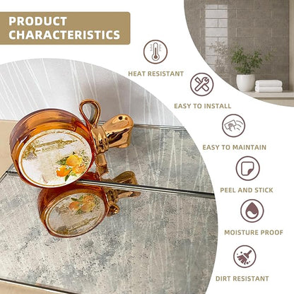 20PCS Peel and Stick Backsplash Tile, 3"x 9" Antique Mirror Glass Tile(Fog) | Self-Adhesive Subway Tile, Backsplash Tile for Kitchen/Bathroom/Living Room