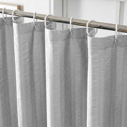 Aiyufeng Moga Light Gray Shower Curtain, 3D Design Fabric Shower Curtains, Premium Spa Quality Modern Shower Curtains for Bathroom, 36"x72", Light Gray