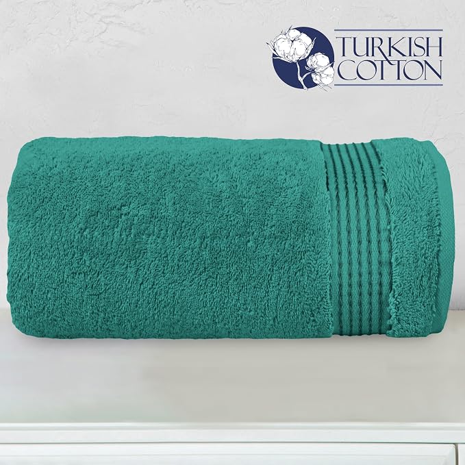 Elegant Comfort Premium Super Soft Highly Absorbent 1 Piece Oversized Bath Sheet - 40" x 80" inch, Luxurious Hotel Spa Quality 100% Turkish Cotton Extra Large Bath Towels for Adults, Turquoise