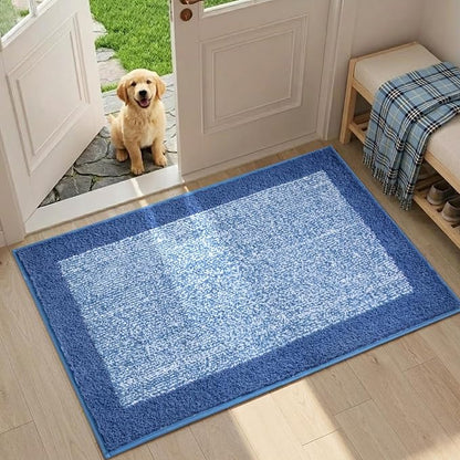 36x24 Large Bathroom Rugs Washable Non Slip, Blue Bath Mat for Bathroom Floor Tub, Soft Absorbent Quick Dry Mats for Shower, Bathtub,Home Decor