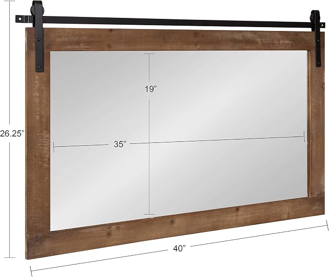 Kate and Laurel Cates Farmhouse Wall Mirror