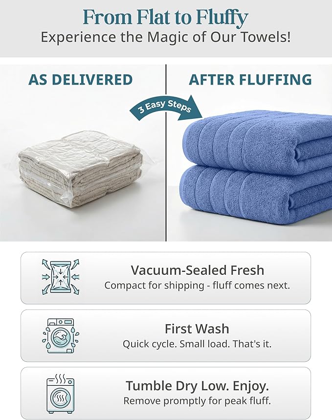 Casa Platino 100% Cotton 4 Pack Bath Sheets (36"x72") - Ring Spun Cotton Extra Large Bathroom Towels - Quick Dry, Soft & Absorbent Oversized Bath Towels - Machine Wash in Cold Water - Cerulean Blue