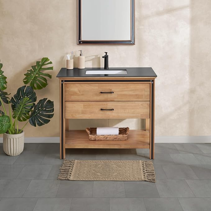 French Connection Nellore Bathroom Rugs, Woven and Beaded Bathroom Mats, Durable Bath Rugs, Thick Bath Mats for Bathroom and Shower Rugs, 17" x 28", Taupe