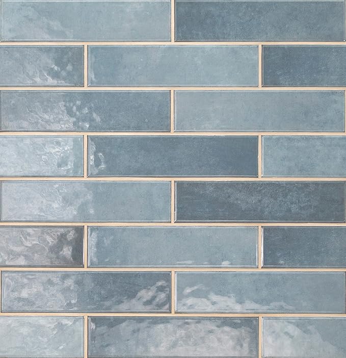 MSI Renzo Denim Glossy Ceramic Subway Tile for Bathroom, Kitchen & Shower,Sample