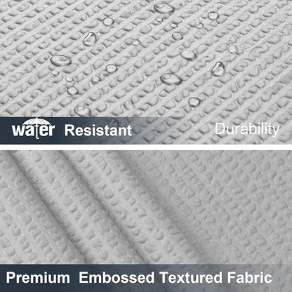 OWENIE Light Grey Stall Shower Curtain for Bathroom, 3D Embossed Textured Fabric Small Shower Curtain for Narrow Stall Size, Machine Washable Water Resistance, Hotel Style, 36" W x 72" L, Light Grey