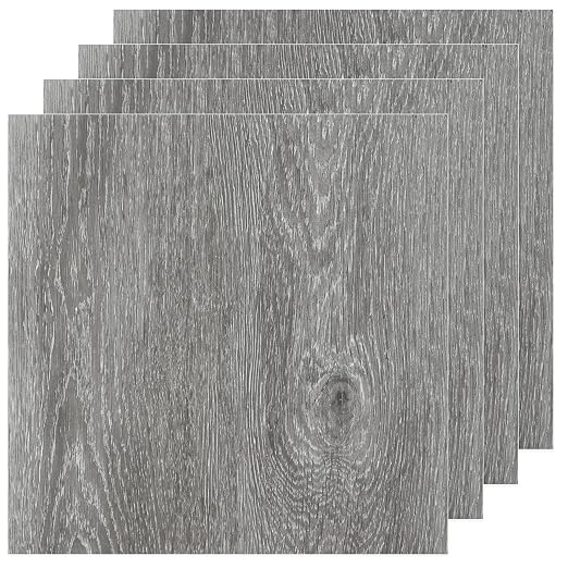 40 Sheet Vinyl Flooring 12x12 Inch Peel and Stick Floor Tile Waterproof Grey Wood Vinyl Floor Tiles Clearance Self Adhesive Floor Tiles Sticky Laminate Flooring on Bathroom Kitchen Basement