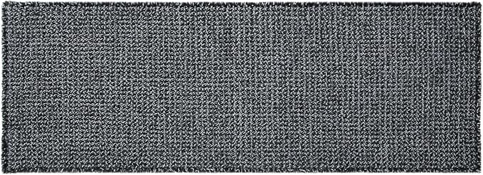 TYUU Waffle Runner Rug Bathroom, Long Boho Bath Mat, 72x24 Black & White | Super Absorbent Quick Dry Bath Rug, Non-Slip Backing, Soft Waffle Washable Farmhouse Bathroom Mats, Tub, Shower & Home Decor