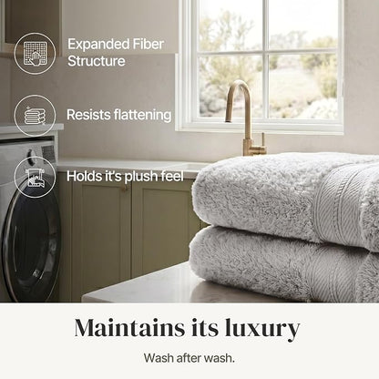 Modern Threads 4-Pack SpunLoft Bath Sheet Grey 35x66