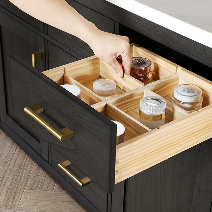 OVE Decors Bailey 48 in. W x 22 in. D x 34.5 in. H Bath Vanity in Matte Black Wood with White Premium Quality Countertop