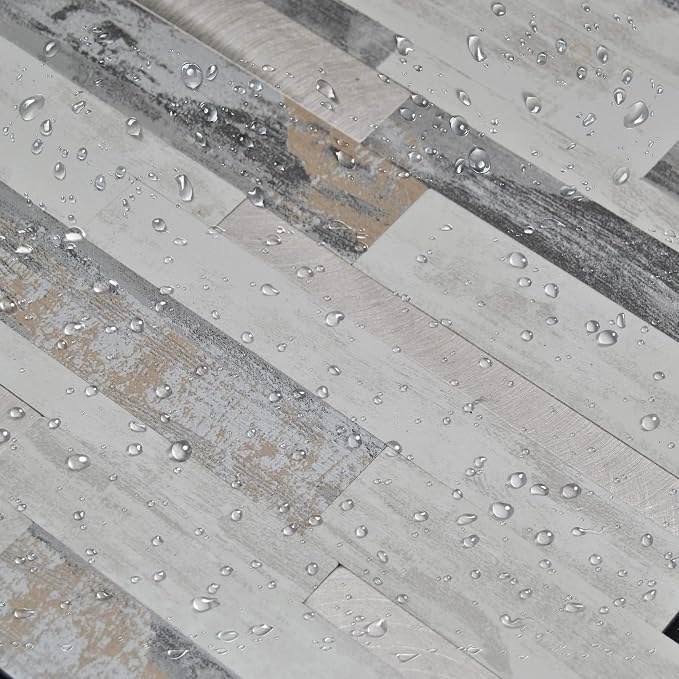 KASARO Peel and Stick Marble Backsplash Tile, 10 Sheets, Collage Marble with Printed Stone Pattern, Self-Adhesive Wall Tile for Kitchen, Bathroom, Fireplace, RV (11.8” x 14”)