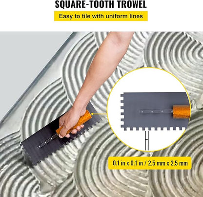 VEVOR Shower Curb Kit, 48"x72" Watertight Shower Curb Overlay with 4" ABS Central Bonding Flange, 4" Stainless Steel Grate, 2 Cuttable Shower Curb and Trowel, Shower Pan Slope Sticks Fit for Bathroom