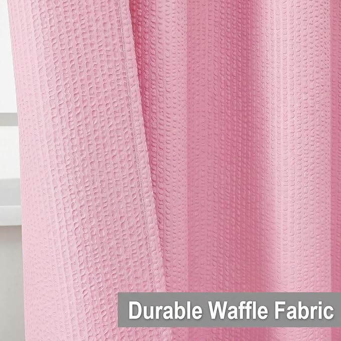 Berry Cute Girls Shower Curtain, Embossed Textured Fabric Shower Curtain for Bathroom - Soft Cloth & Hotel Spa Luxury, Water Repellent, Machine Washable Shower Curtain, 72X72, Hot Pink