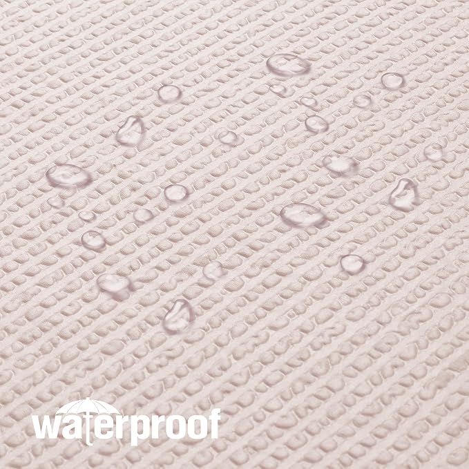 OVZME Stall Fabric Shower Curtain 60X72 inch, Embossed Textured Fabric Shower Curtain for Bathroom - Soft Cloth & Hotel Spa, Water Repellent, Machine Washable Bathroom Curtain, Pink