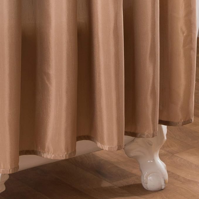 Lush Decor Terra Shower Curtain Single 72" W x 72" L Beige & Ivory - Fabric Shower Curtains for Bathroom - Neutral Bathroom Curtain - Modern Glam Décor