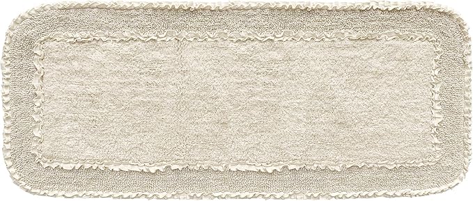 Home Weavers Radiant Collection 100% Cotton Bathroom Rugs Set, Washable Rug, Soft Cotton Extra Soft and Absorbent Bath Rug, Kitchen Mat, Bath Mat Set, Bath Floor Mat Non Slip, 21"x54" Runner, Ivory