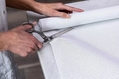 EasyLiner Select Grip Shelf Liner - Easy to Install & Cut to Fit - Non Slip, Non Adhesive, Drawer Shelf & Cabinet Liner for Kitchen, Bathroom, Pantry Cupboards - 12in. x 24ft. - Light Grey