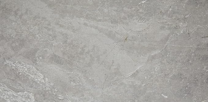 Daltile Perpetuo 12" X 24" Porcelain Marble Look Floor Tile in Polished Eternal Grey (9 pieces per carton) (17.01 sqft per carton)