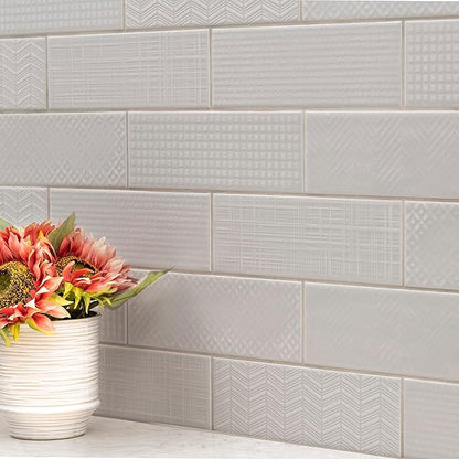 MSI Urbano Dusk 4x12 Inch Glossy Ceramic Subway Wall Tiles for Bathroom, Kitchen Backsplash, Accent Wall, and Shower
