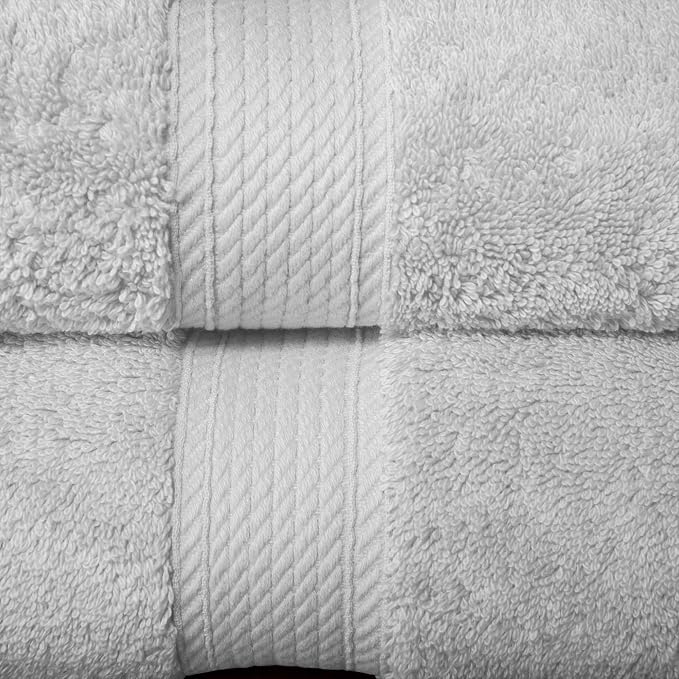 Superior Egyptian Cotton Ultra Plush & Absorbent, 10 Piece Set, Silver | Quick Dry, Soft Luxury Towel Set, Bath Essentials, Guest Bath, Spa, 2 Bath, 4 Hand, 4 Face Towels, Madeline Towels