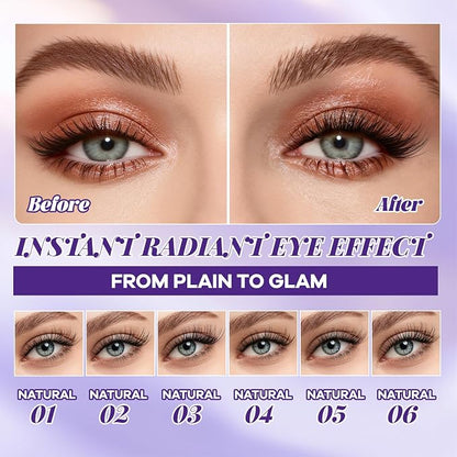 B&Q Natural Lash Clusters 05 - Cluster Eyelash Extensions, Pestañas Postizas Naturales Style Eyelashes Comfort Fit - Day-to-Night Natural Effect - Office & Date Ready For Effortless Beauty(8-16mix)