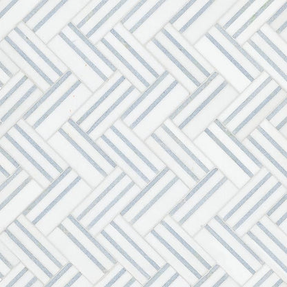 MSI Azula Linea Polished Marble Mosaic Floor and Wall Tile for Bathroom, Kitchen Backsplash, Accent Wall Tile, and Shower Wall Tile,Sample