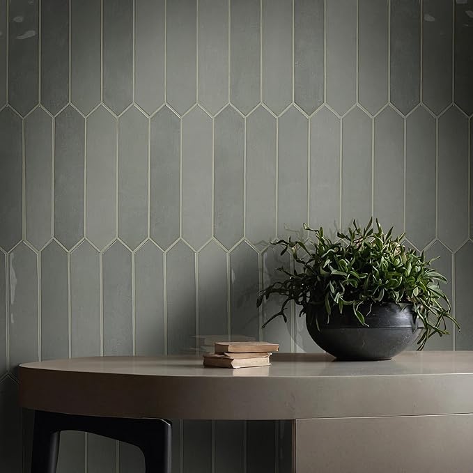 MSI Renzo Jade 2.5x13 in. Glossy Ceramic Picket Wall Tile – Bathroom, Kitchen Backsplash, Accent Wall, Shower Walls