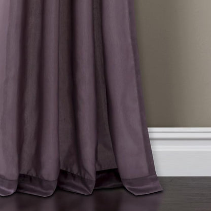 Lush Decor Night Sky Window Curtain Panel, Single, 42" W x 84" L, Purple & Gray - Sequin Curtains - Sparkle & Color Block Design - Modern Glam Decor - Long Curtains For Bedroom & Living Room