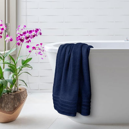 Avalon Towels Bath Towels Set of 4, Size 30 x 60 Inches - 60% Cotton, 40% Viscose Made from Bamboo, Soft and Absorbent, Thin and Quick Drying, Lightweight, Perfect for Daily Use