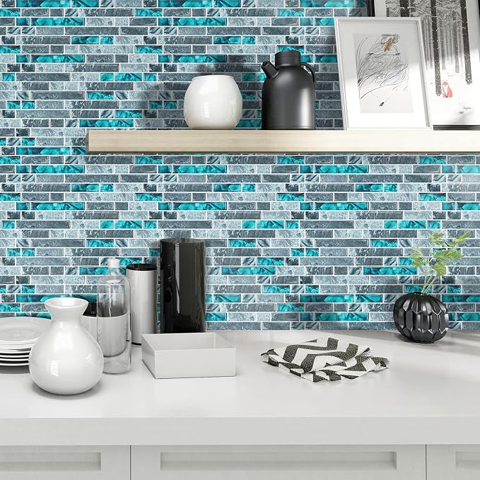 STICKGOO Thicker Design Peel and Stick Tile Backsplash, 12”×12”Stick on Backsplash for Kitchen, Self Adhesive Tile Stickers for Kitchen Backsplash and Bathroom(10 Sheets)