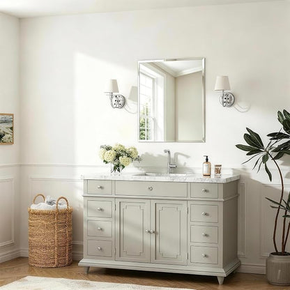 30x36 Inch Bathroom Mirrors for Over Sink, Frameless Mirrors for Wall | Beveled Bathroom Mirror, Bathroom Vanity Mirror for Bedroom Living Room Entryway Home Decor