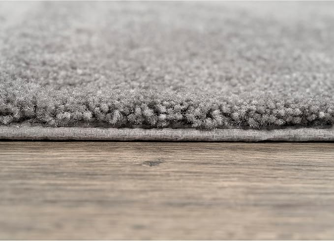 Garland Rug Traditional Nylon Washable Medium Gray 2 Bath Rugs (17" X 24", 21" X 34") - Soft, Absorbent, and Stylish for Your Bathroom