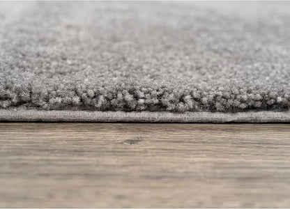 Garland Rug Traditional Nylon Washable Medium Gray 30" X 50" Bath Rug - Soft, Absorbent, and Stylish for Your Bathroom