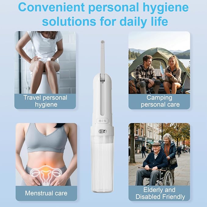 Electric Portable Bidet for Bathroom & Home Daily Use, White