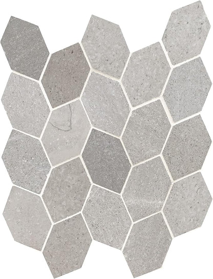 MSI Lilly Pad 11.15 in. x 12.60 in. x 10mm Honed Limestone Tile for Kitchen Backsplash, Floor Tile, Wall Tile for Bathroom, Shower Wall Tile, Mesh Mounted Mosaic Tile