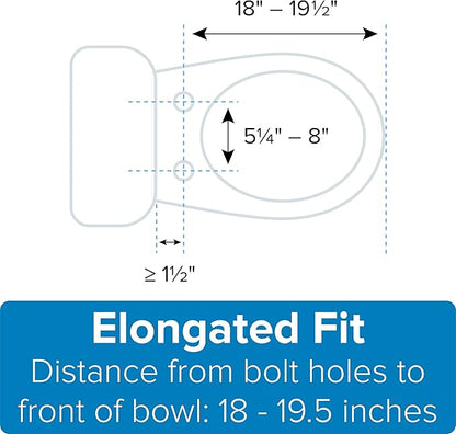 Brondell L60-EB LumaWarm Heated Nightlight Elongated Toilet Seat, Biscuit