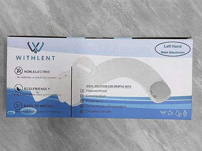 Bidet Attachment for Toilet - Left Handed Bidet Ultra-Slimt Non-Electric Dual Nozzle (Frontal & Rear Wash) Adjustable Water Pressure, Water Bidet Toilet Seat Attachment,Easy to Install | Bidet Attachment for Toilet - Left Hand Bidet Ultra-Slimt Non-Ele...