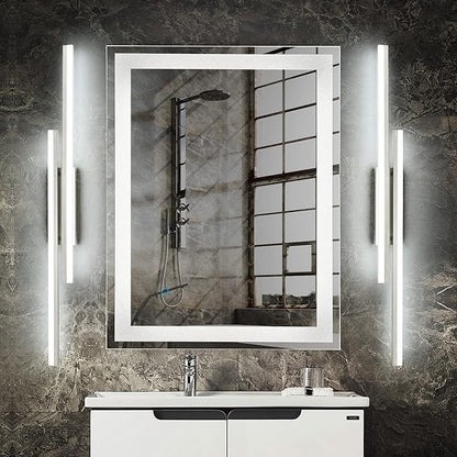 PRESDE 48 Inch LED Bathroom Vanity Light Bar, Brushed Nickel Bathroom Light Fixtures Modern Vanty Lighting Over Mirror 5CCT