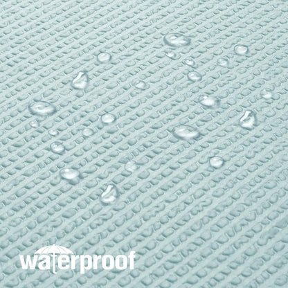 Small Stall Shower Curtain - Embossed Textured Bathroom Curtain, 36 x 72 Shower Curtain for RV Camper, Machine Washable Water Resistance, Light Green
