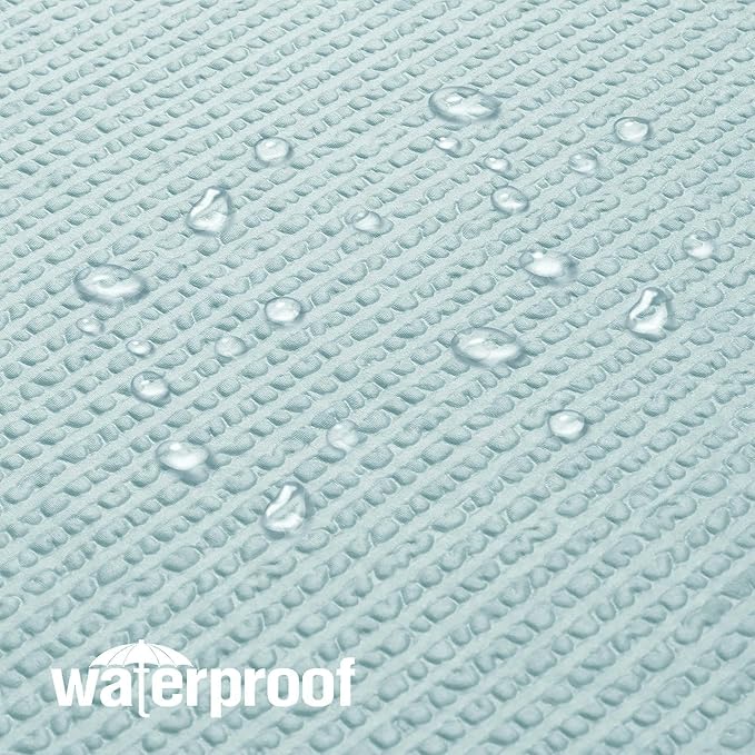 OVZME Berry Cute Shower Curtain, Embossed Textured Fabric Shower Curtain for Bathroom - Soft Cloth & Hotel Spa Luxury, Water Repellent, Machine Washable Shower Curtain, 72X72, Light Green