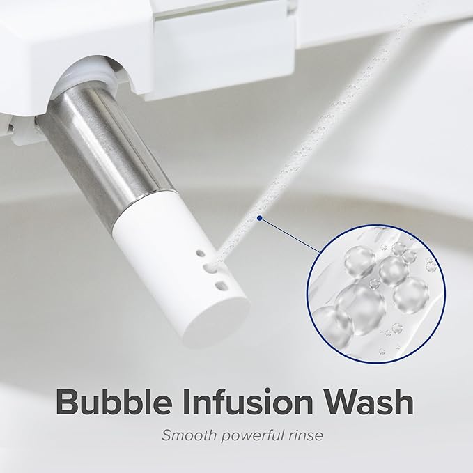 SmartBidet® SB-2600 Electric Smart Bidet™ Seat Unlimited Hot Water - Electronic Heated Toilet Seat with Warm Air Dryer and Temperature Controlled Wash Functions - Elongated