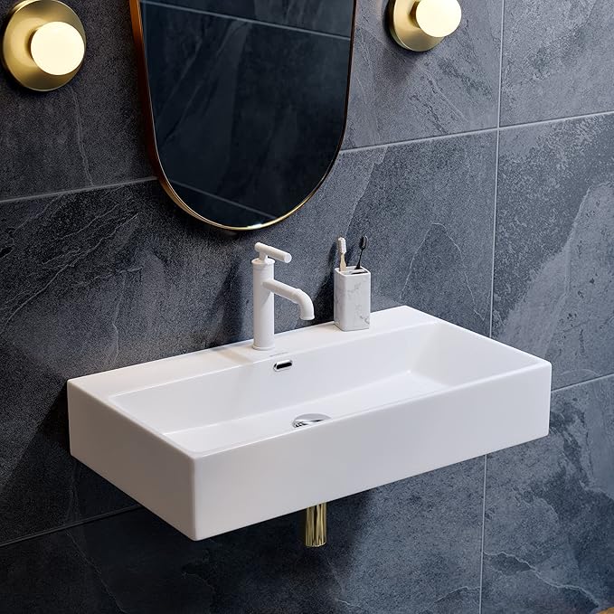 Claire 30” Rectangle Wall-Mount Bathroom Sink