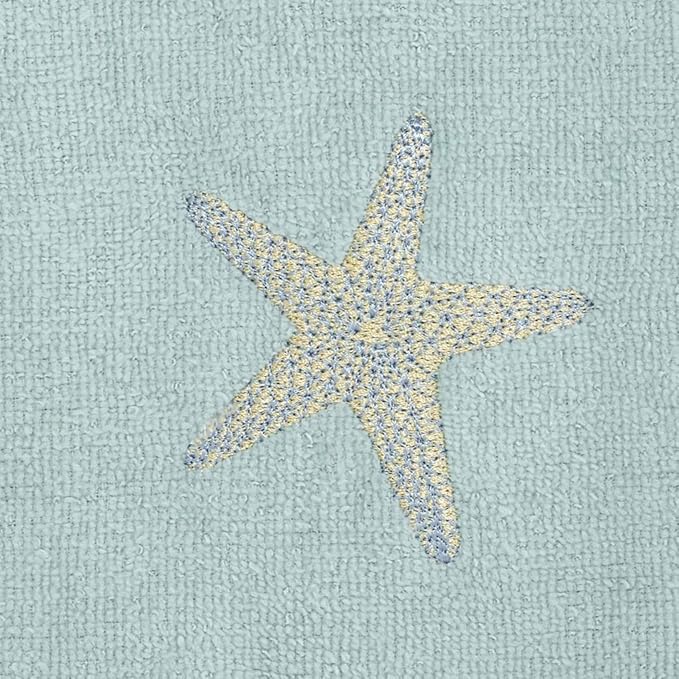 Avanti Linens - 3pc Towel Set, Soft & Absorbent Cotton, Coastal Home Decor (By The Sea Collection, Mineral)