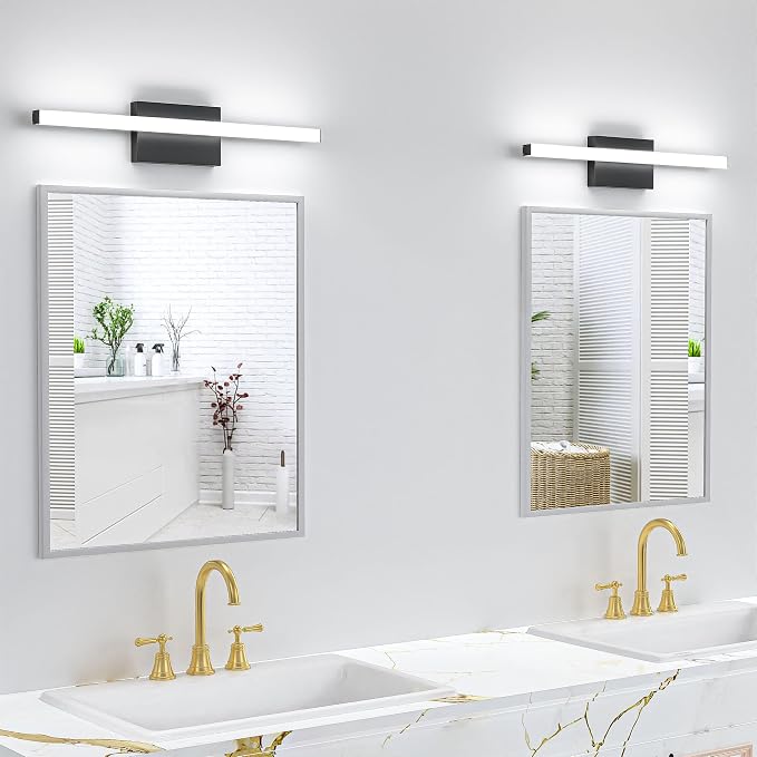 36Inch LED Bathroom Vanity Light Bar 5700K Dimmable Led Bathroom Light Over Mirror Modern Bath Wall Light Cool White ETL Certified 34W 2Pack