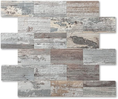 2026 New Upgrade Peel and Stick Backsplash Tile, Peel and Stick 11.34" X 11.57" Wall Tile for Kitchen, Bathroom, Fireplace, Laundry (Nature Light, 1 Pack)